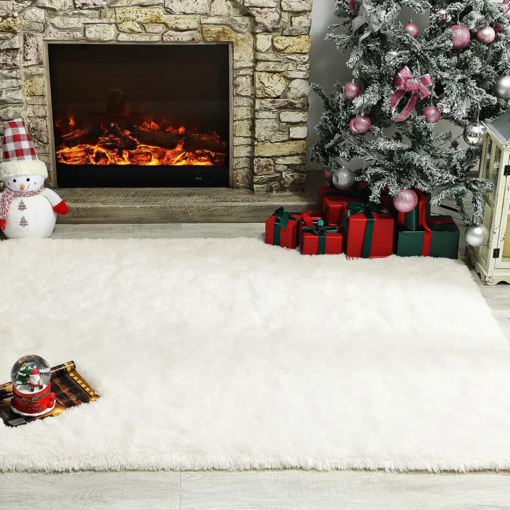 Andecor Soft Fluffy Bedroom Rugs, 5 x 8 Feet Indoor Shaggy Plush Area Rug for Boys Girls Kids Baby