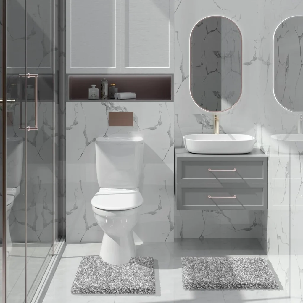 Yimobra Bathroom Rugs Non Slip Washable, Ultra Soft and Water Absorbent Bath Mats