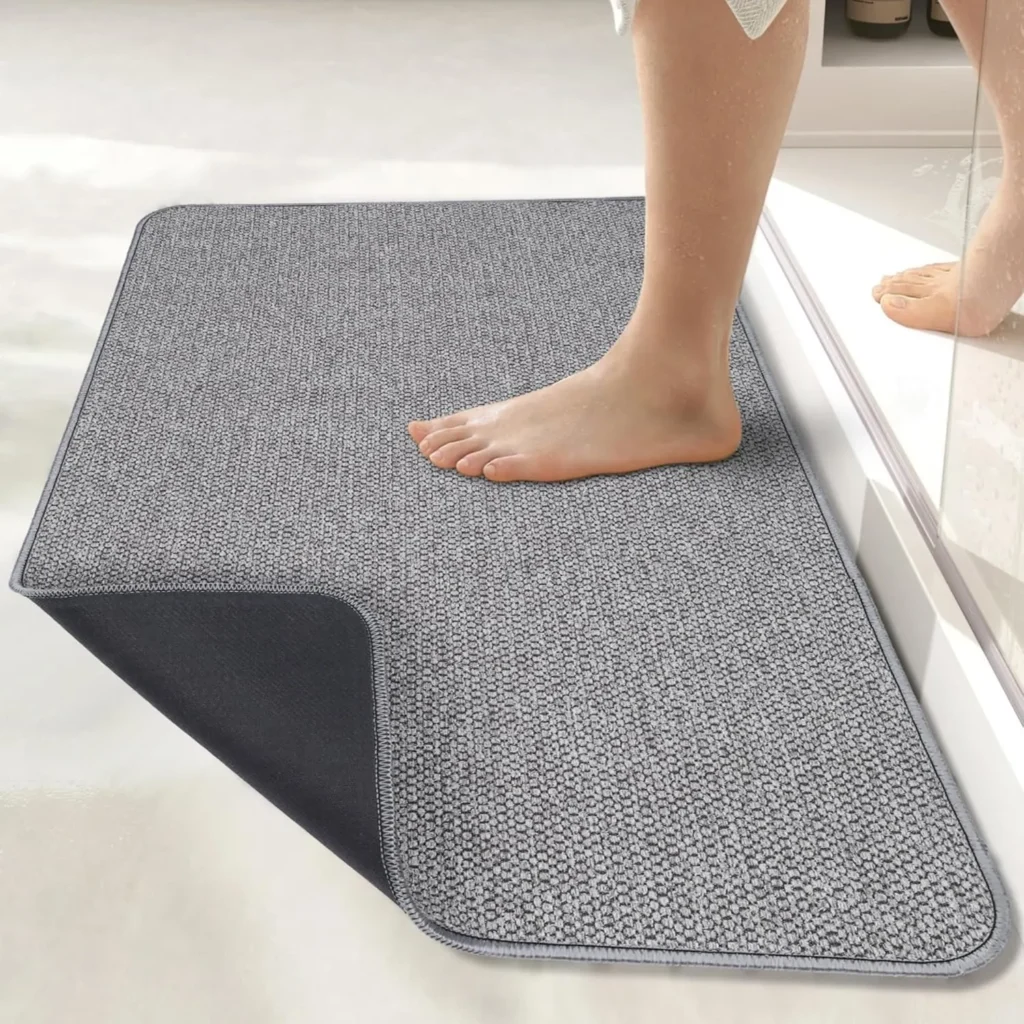 Bath Mat,Ultra Thin Bathroom Rugs,Rubber Bath Mats for Bathroom,No Slip Bath Rugs