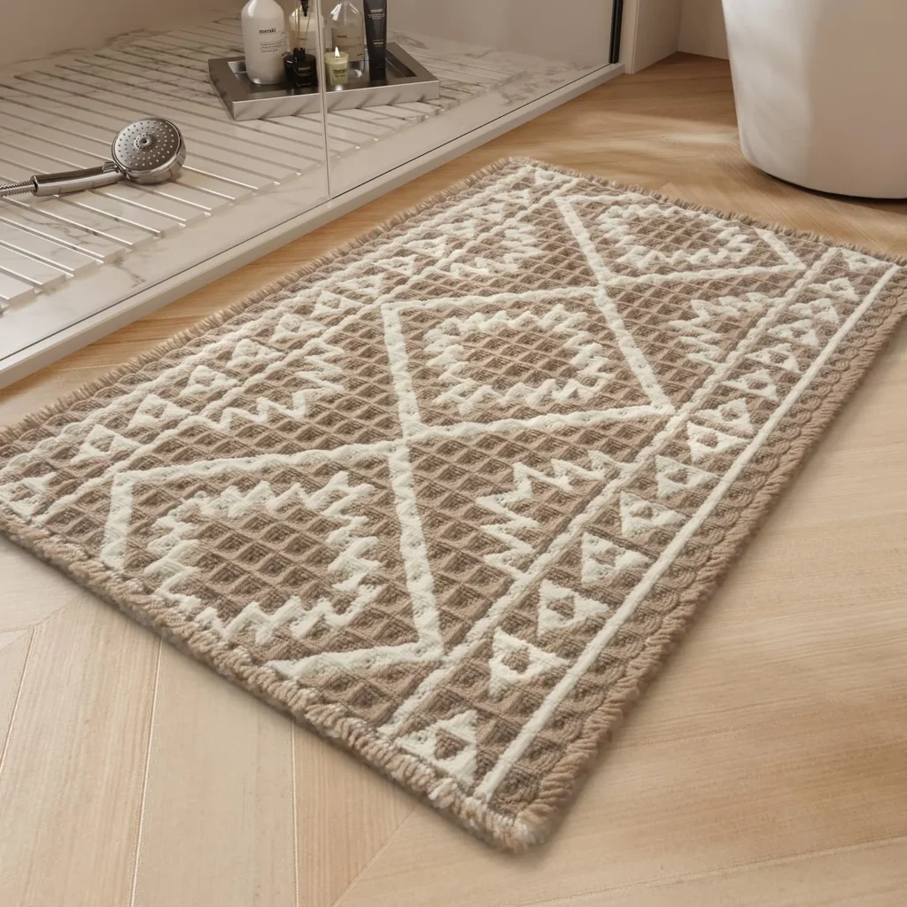 PADOOR-Waffle Bath Mat-Super Absorbent Bath Mats for Bathroom
