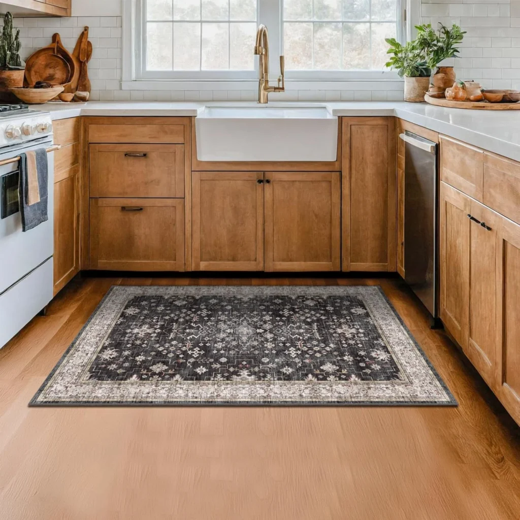 Large 3x5 Entryway Rug Indoor - Washable Non-Slip Low Pile Ultra Soft Area Rug