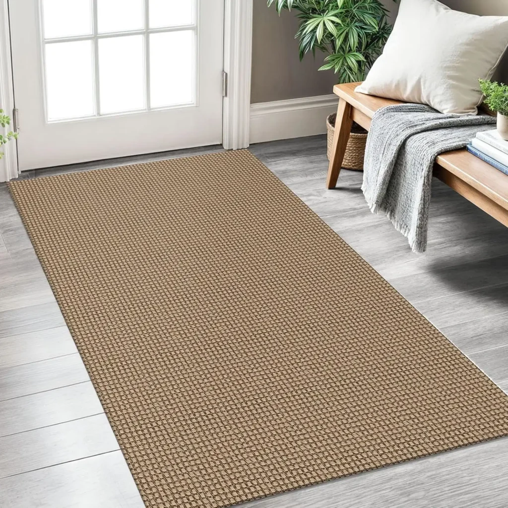 KOZYFLY Boho Rugs for Entryway 3x5 ft Washable Area Rug Non Slip Rubber Backed Entry Rug Woven Indoor Door Mat