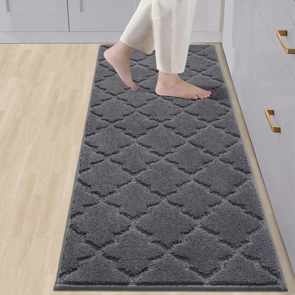 COSY HOMEER Soft Kitchen Floor Mats for in Front of Sink Super Absorbent Kitchen Rugs 20"x59" Non-Skid Standing Mat